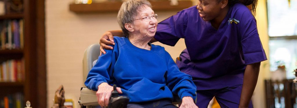 good hands cargiver helping client